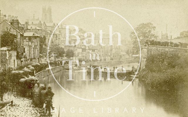 The aftermath of the Widcombe Bridge disaster, Bath 1877