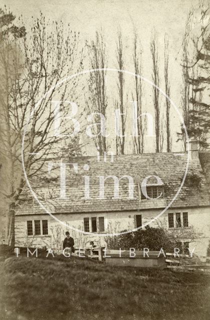 An unidentified house behind a burial ground near Bath? c.1870