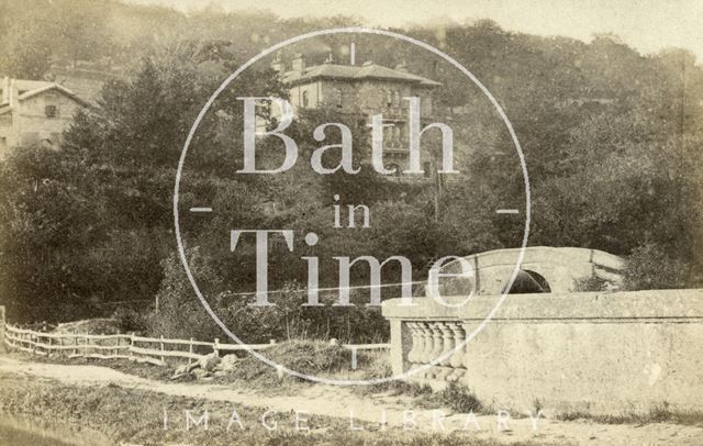 Dundas Aqueduct, Kennet and Avon Canal and stone bridge, Monkton Combe c.1870