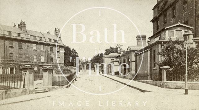 Queen's Parade and the entrance to Royal Victoria Park, Bath c.1870