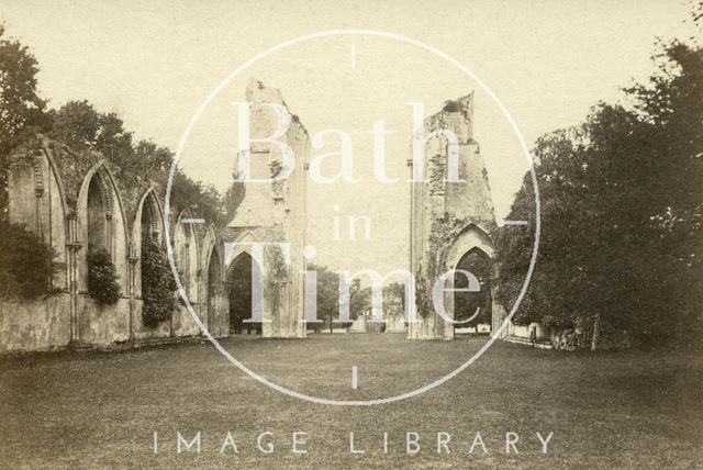 The ruined Glastonbury Abbey, Somerset c.1865