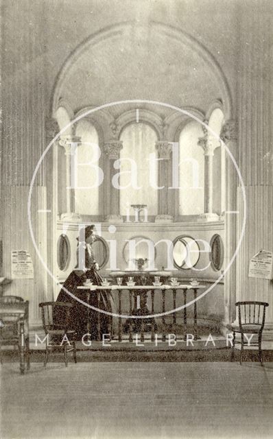 The interior of the Pump Room and water dispenser, Bath c.1860