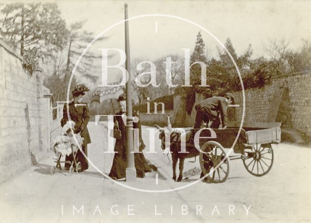 A fascinating gathering of people in Bloomfield Road, Bath c.1880