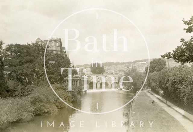 Pulteney Bridge and Parade Gardens, Bath 1932