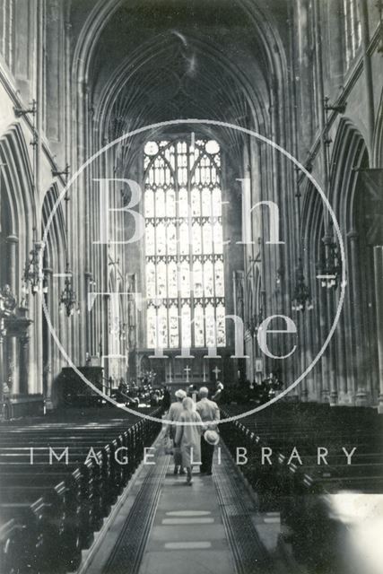 The nave, Bath Abbey c.1960