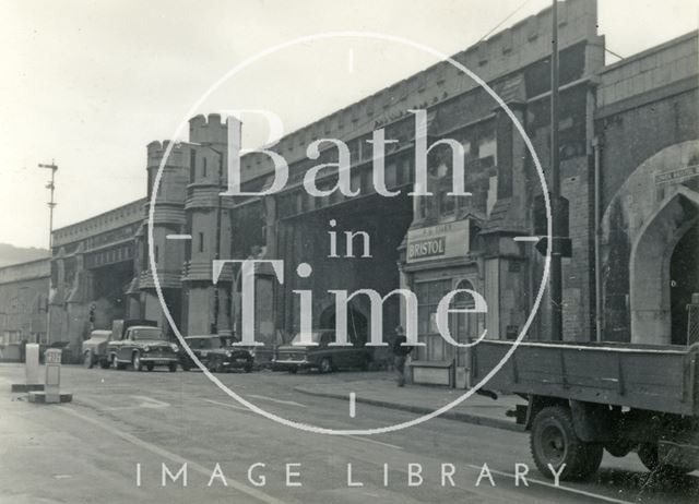 Brunel's railway viaduct and Lower Bristol Road, Bath c.1960