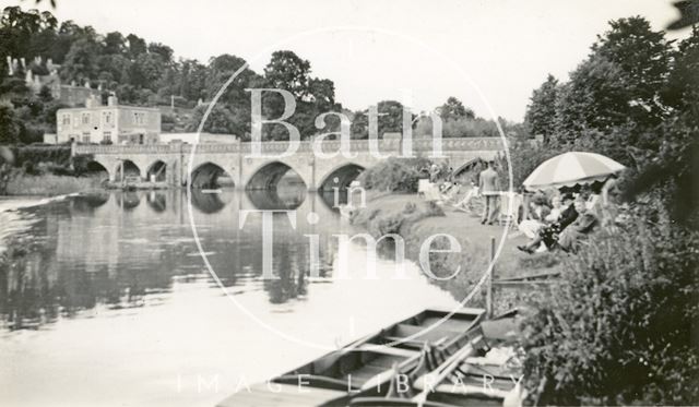 The Bathampton Mill tea gardens and Bathampton Toll Bridge 1939