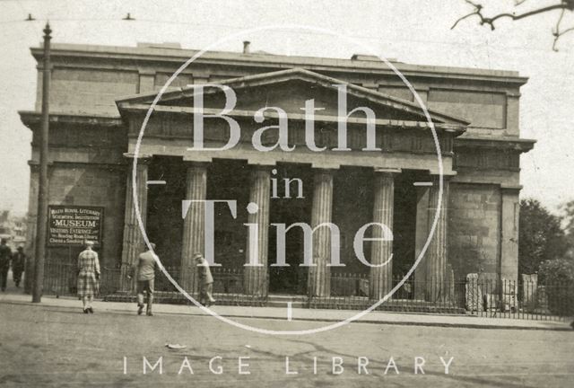 The entrance to the Royal Literary and Scientific Institution, Terrace Walk, Bath c.1930