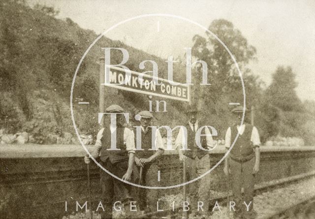 Railway workers at Monkton Combe Station c.1910?