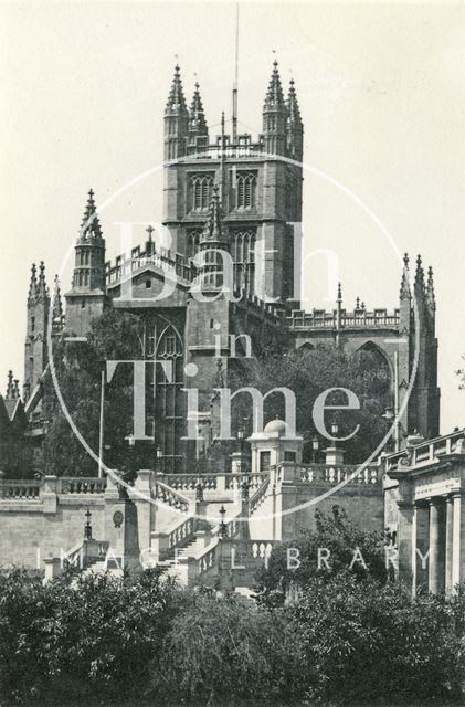 Bath Abbey and Parade Gardens c.1935