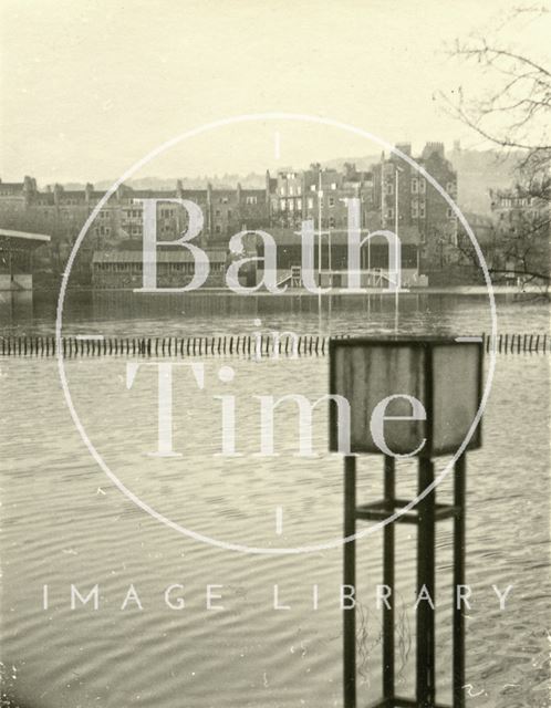 The flooded Recreation Ground, Bath 1954