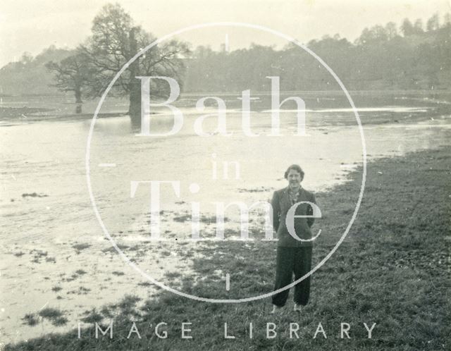 The Newbridge Road area, Bath during the floods 1954