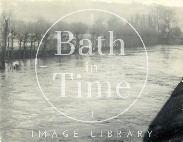 The River Avon looking towards the Recreation Ground, Bath during the floods 1954