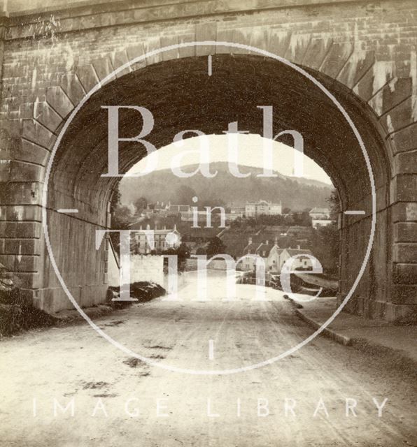 View through Brunel's railway bridge, Bathford 1874