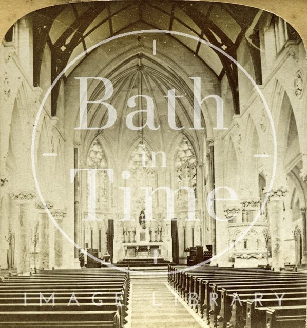 Interior of St. John the Evangelist Roman Catholic Church, Bath c.1890