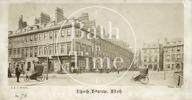 Pierrepont Street and North Parade, Bath c.1865