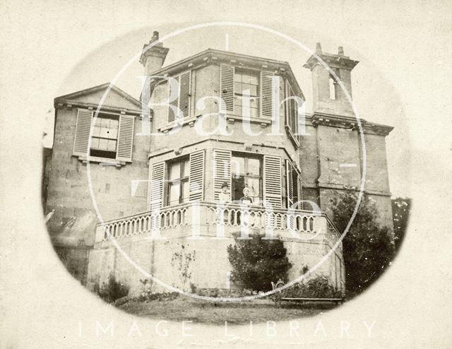 A lady and possibly a nurse look out from the rear of St. Stephen's Lodge, St. Stephen's Road, Bath c.1900