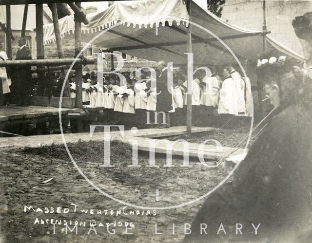 Laying the foundation stone, Church of the Ascension, South Twerton, Bath 1906