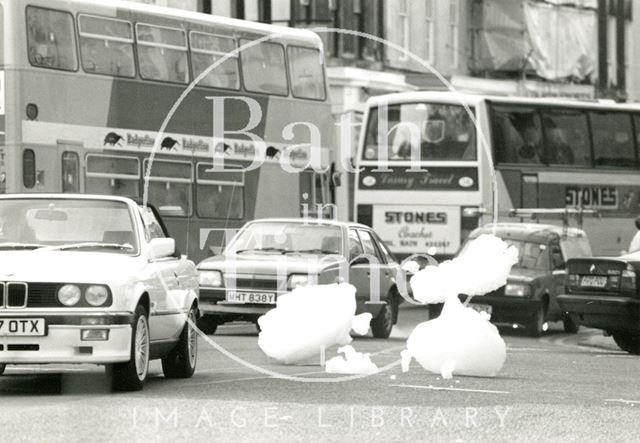 Bath invaded by giant foam! 1989