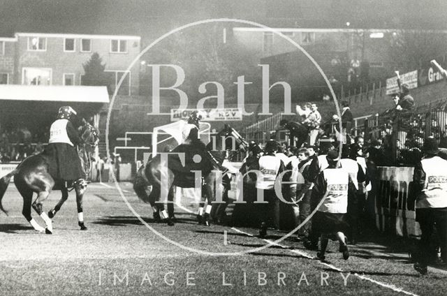 Crowd trouble at Twerton Park, Bath 1989