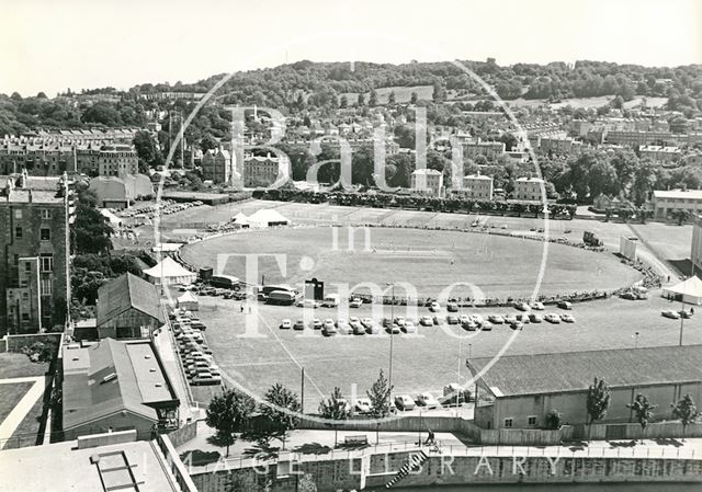 View of the Recreation Ground during the Bath Cricket Festival 1976