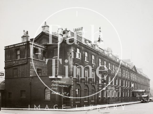 Queen Square and the Francis Hotel, Bath c.1937