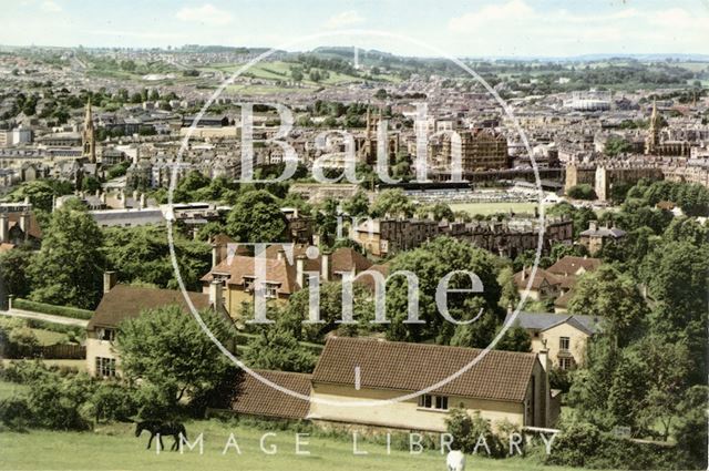 View of Bath from North Road c.1970