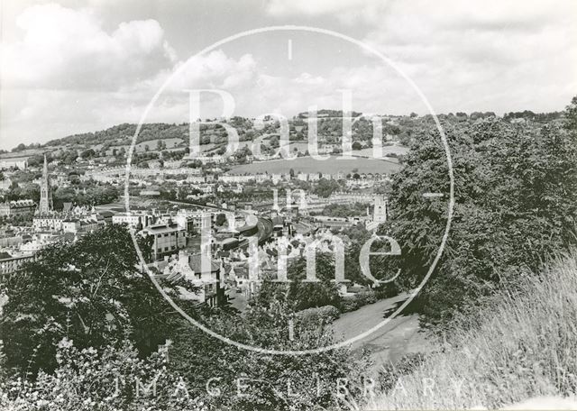 View of Widcombe, Bath from Beechen Cliff 1950