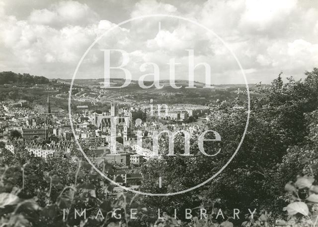 General view of Bath from Beechen Cliff 1950