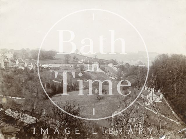 View from Wellsway looking across to Greenway Lane, Bath c.1890