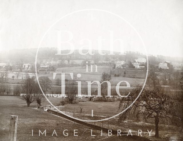 View looking across from Lambridge towards the Warminster Road, Bath c.1890