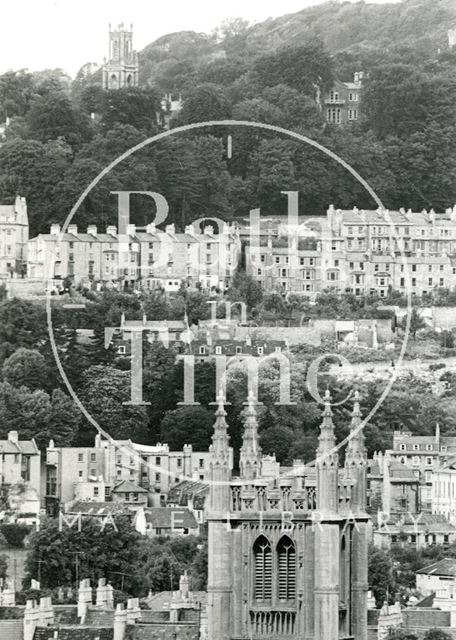 View from Bathwick Hill towards St. Stephen's Church, Bath 1964