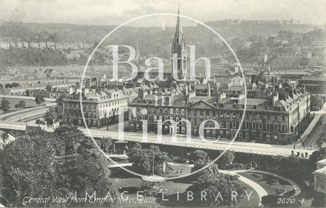 View of North Parade from the Empire Hotel, Bath c.1905