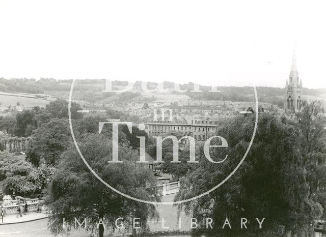 View towards the hills above Widcombe from the Guildhall, Bath c.1950