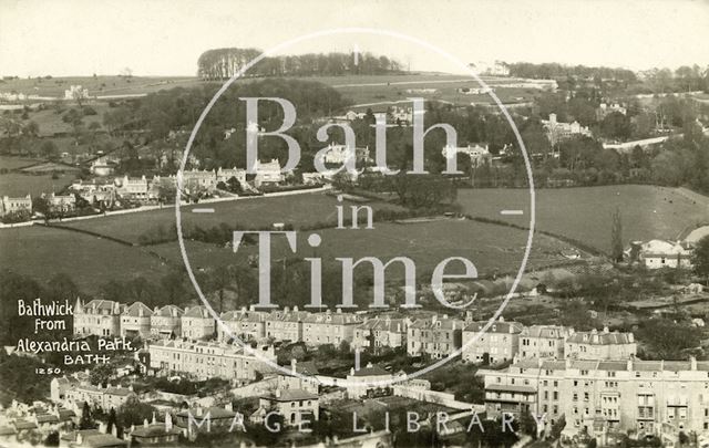 View of Bathwick from Alexandra Park, Bath c.1916