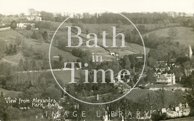 View of Rainbow House from Alexandra Park, Bath c.1916