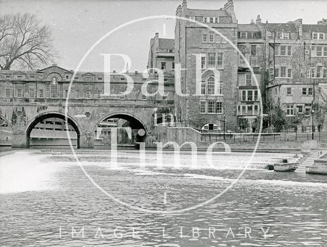 Pulteney Weir and bridge, Bath 1973