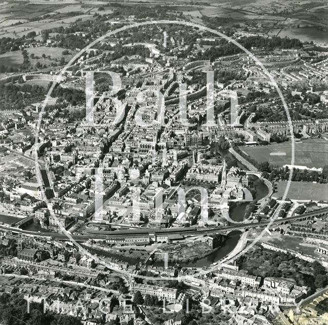 Aerial view of Bath 1949