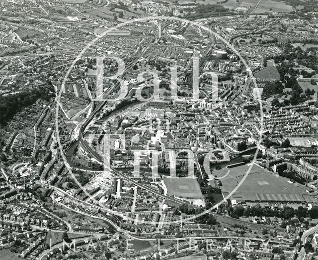 Aerial view of Bath 1975