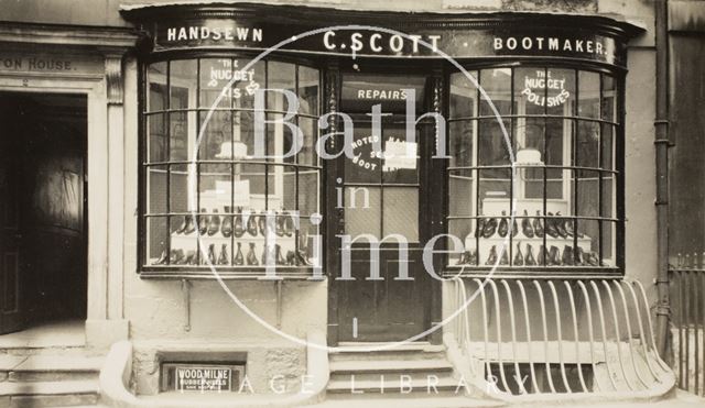 C. Scott, bootmaker, 2, Abbey Street, Bath c.1915