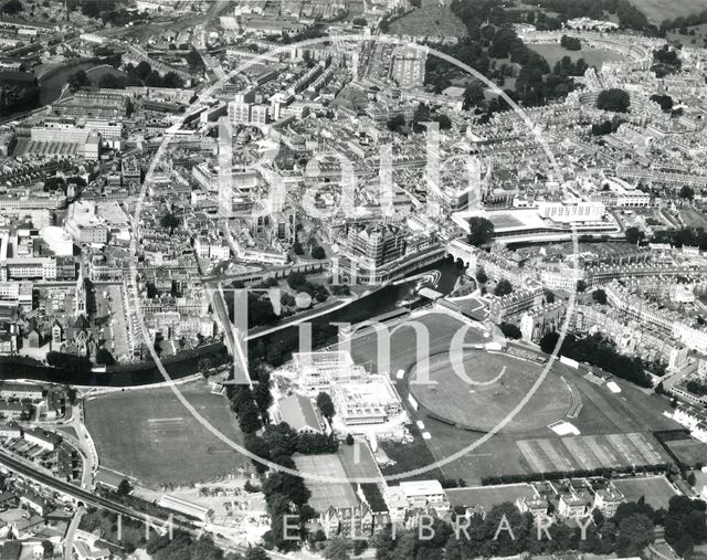 Aerial view of Bath looking over the Recreation Ground 1975