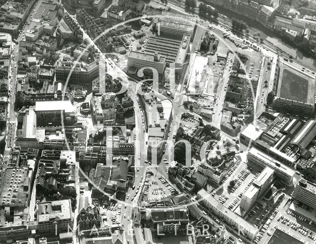 Aerial view of the Kingsmead area of Bath 1971