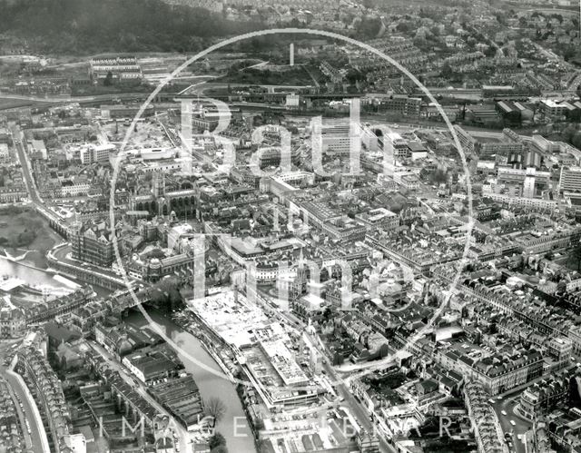 Aerial view of Bath looking south towards Southgate c.1972