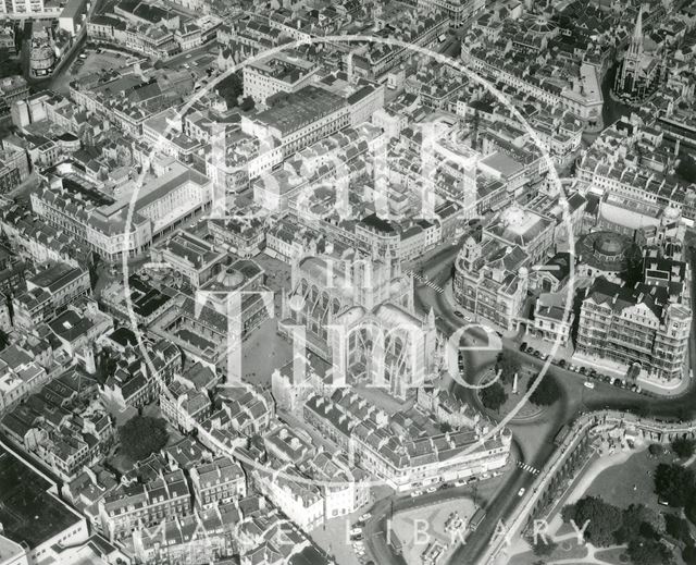 Aerial view of Bath City Centre 1965