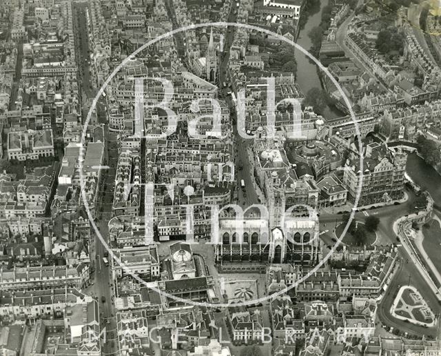 Aerial view of Bath City Centre 1937