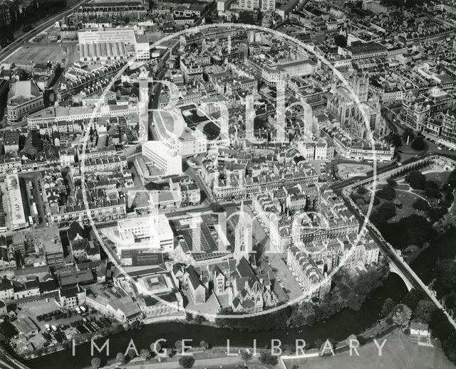 Aerial view of Bath City Centre 1965