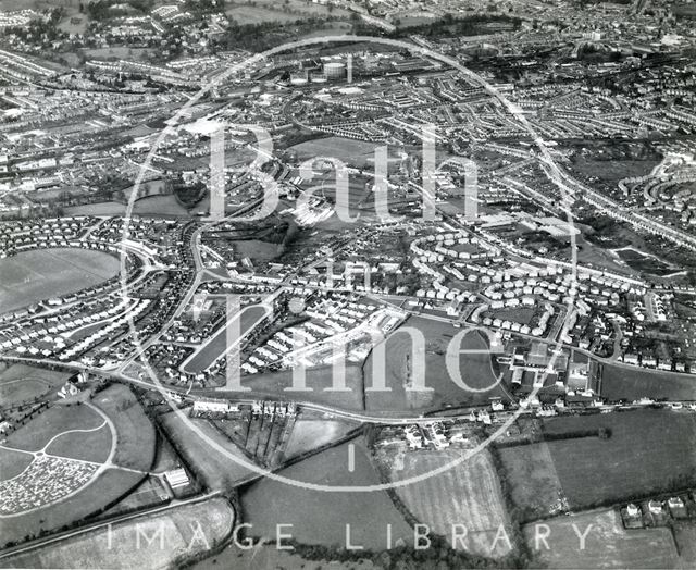 Aerial view of Southdown looking towards Oldfield Park, Bath 1960s