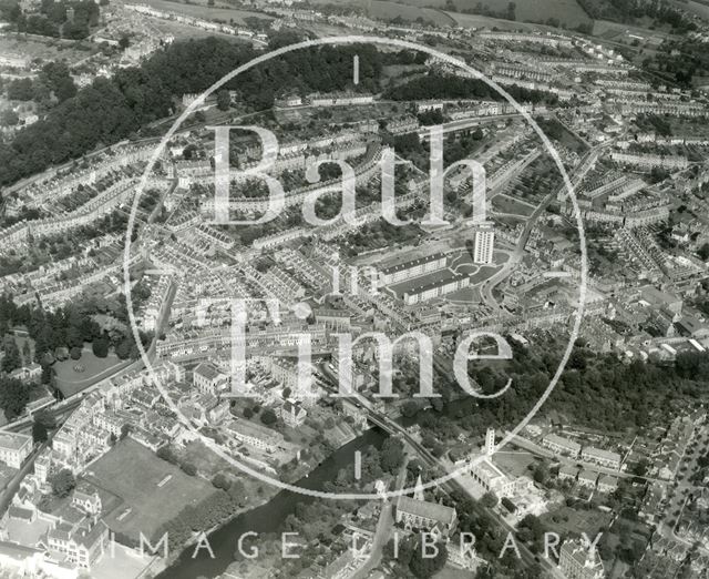 Aerial view of Beacon Hill, Snow Hill and Camden, Bath c.1965