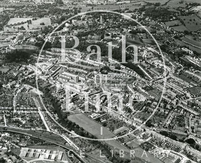 Aerial view of Snow Hill, London Road, Kensington Meadows, Bathwick and Larkhall, Bath 1965