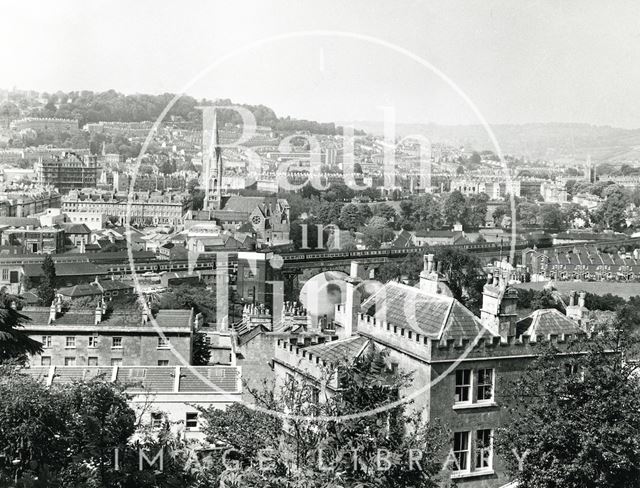 View of Bath from Lyncombe Hill 1971